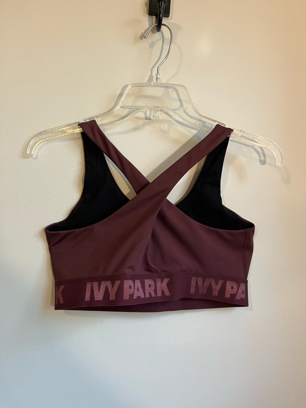 IVY PARK Maroon Keyhole Sports Bra with Branded Band - Picture 6 of 7